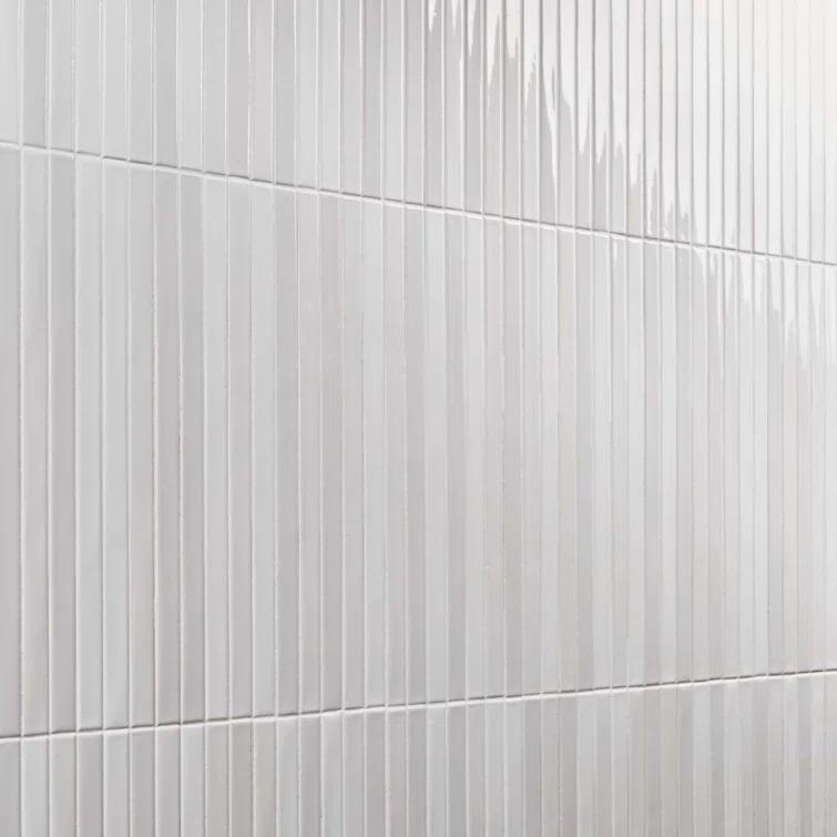 Vivanta 5.27 In. X 17.71 In. Glossy Ceramic Mosaic Elongated Subway Wall Tile (8 Sheets / Box)