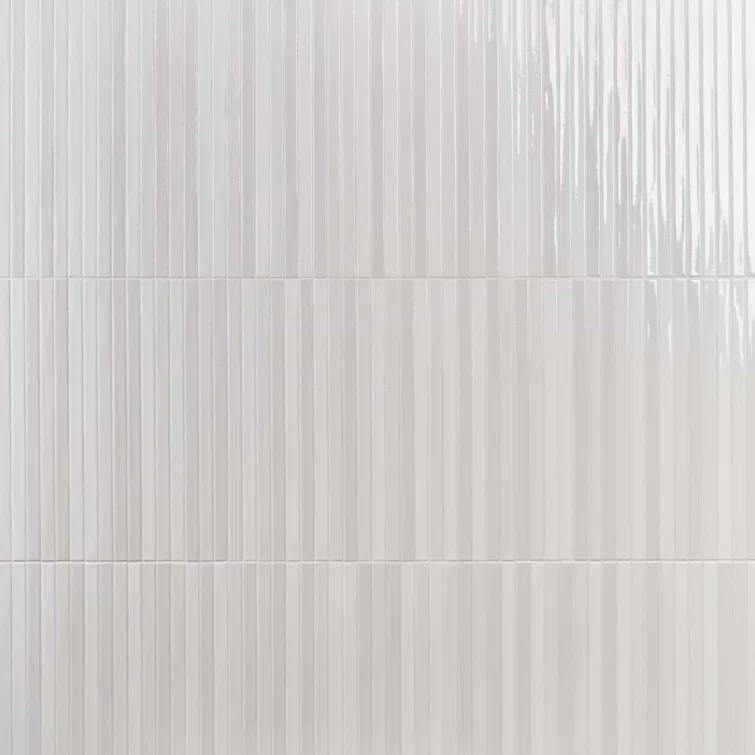 Vivanta 5.27 In. X 17.71 In. Glossy Ceramic Mosaic Elongated Subway Wall Tile (8 Sheets / Box)