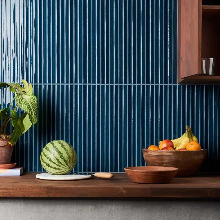 Vivanta 5.27 In. X 17.71 In. Glossy Ceramic Mosaic Elongated Subway Wall Tile (8 Sheets / Box)