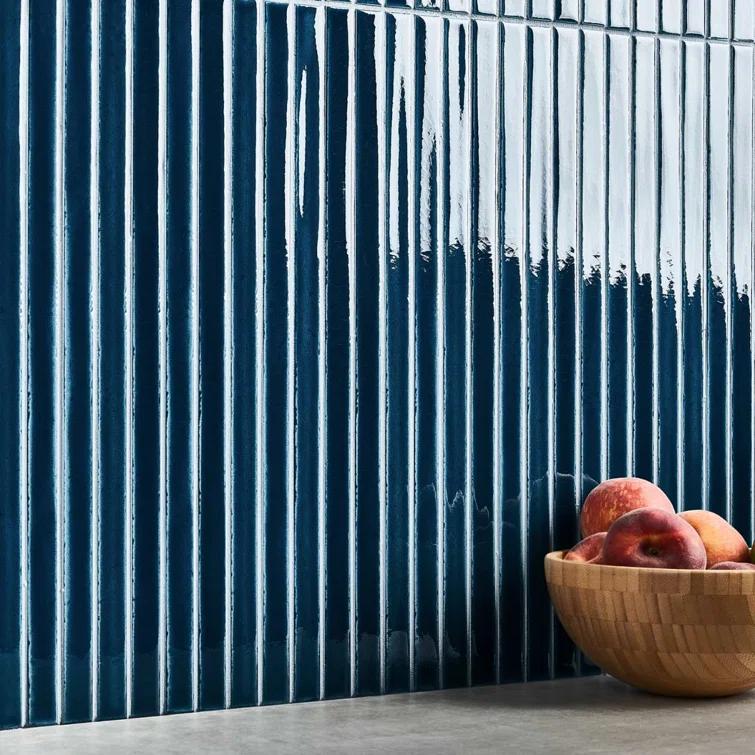 Vivanta 5.27 In. X 17.71 In. Glossy Ceramic Mosaic Elongated Subway Wall Tile (8 Sheets / Box)