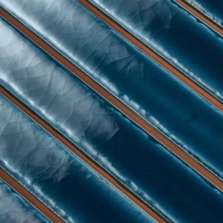 Vivanta 5.27 In. X 17.71 In. Glossy Ceramic Mosaic Elongated Subway Wall Tile (8 Sheets / Box)