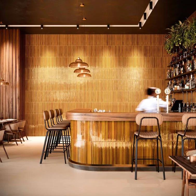 Vivanta 5.27 In. X 17.71 In. Glossy Ceramic Mosaic Elongated Subway Wall Tile (8 Sheets / Box)