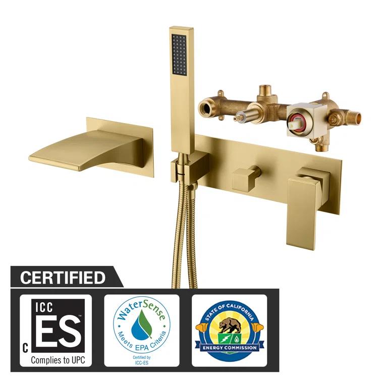 sumerain S2121BGW 1 Handle Bathroom Waterfall Faucet with Diverter