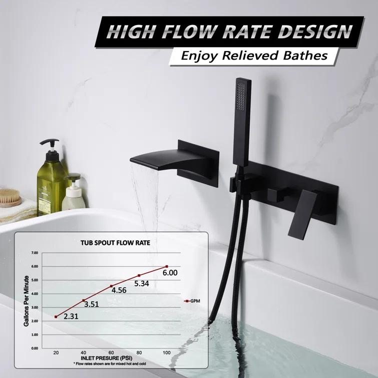 1 Handle Bathroom Waterfall Faucet with Diverter