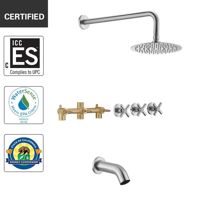 Complete Shower System with Rough in-Valve