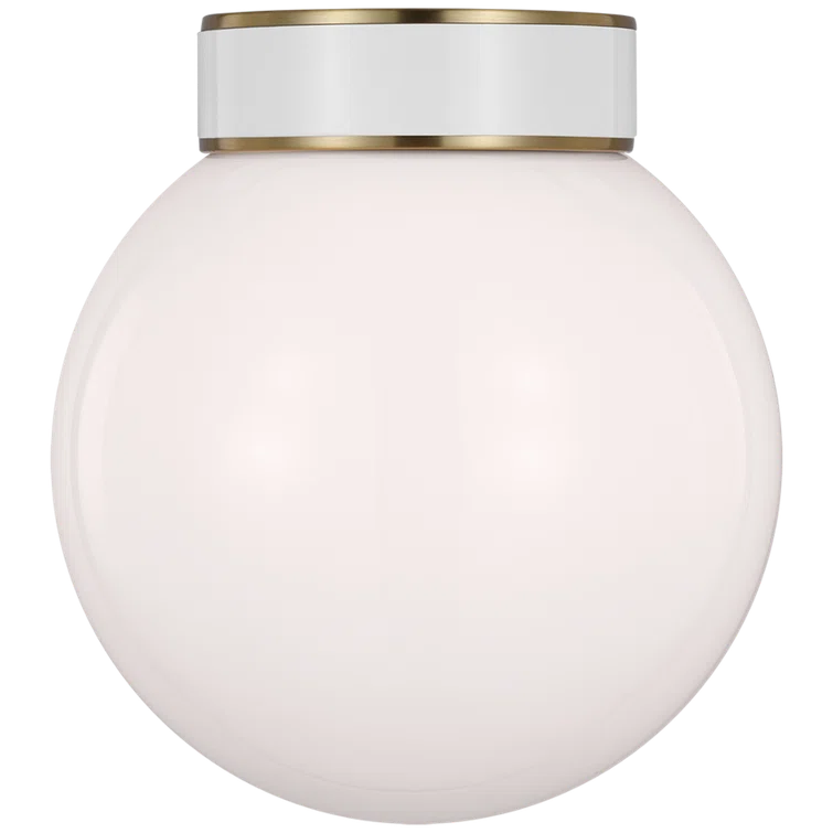 Single Light Glass Flush Mount