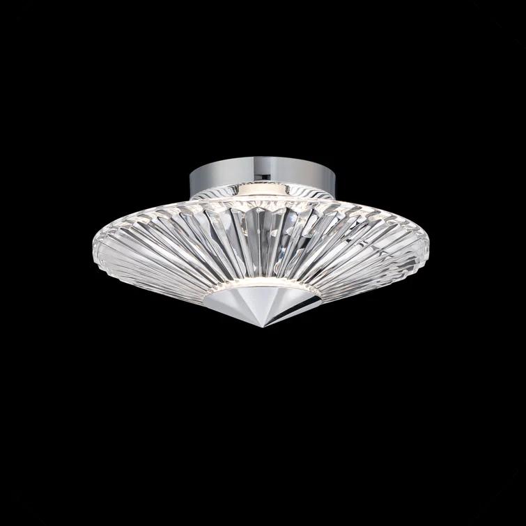 Origami Crystal LED Semi Flush Mount