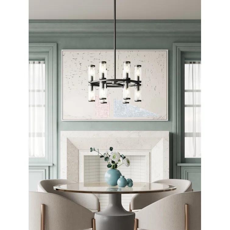 Alora Lighting Revolve 12 - Light Dimmable Wagon Wheel Chandelier