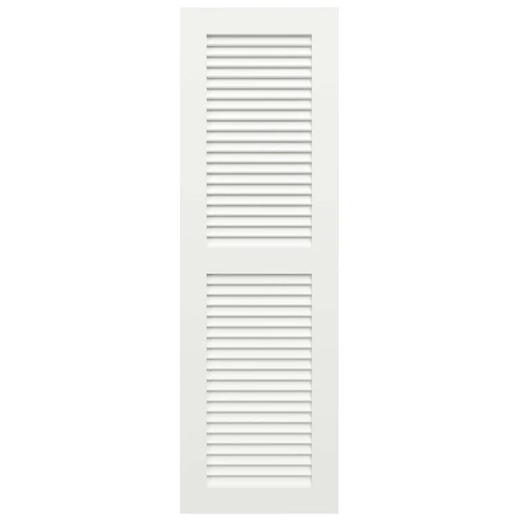 True Fit PVC Two Equal Louver Shutters