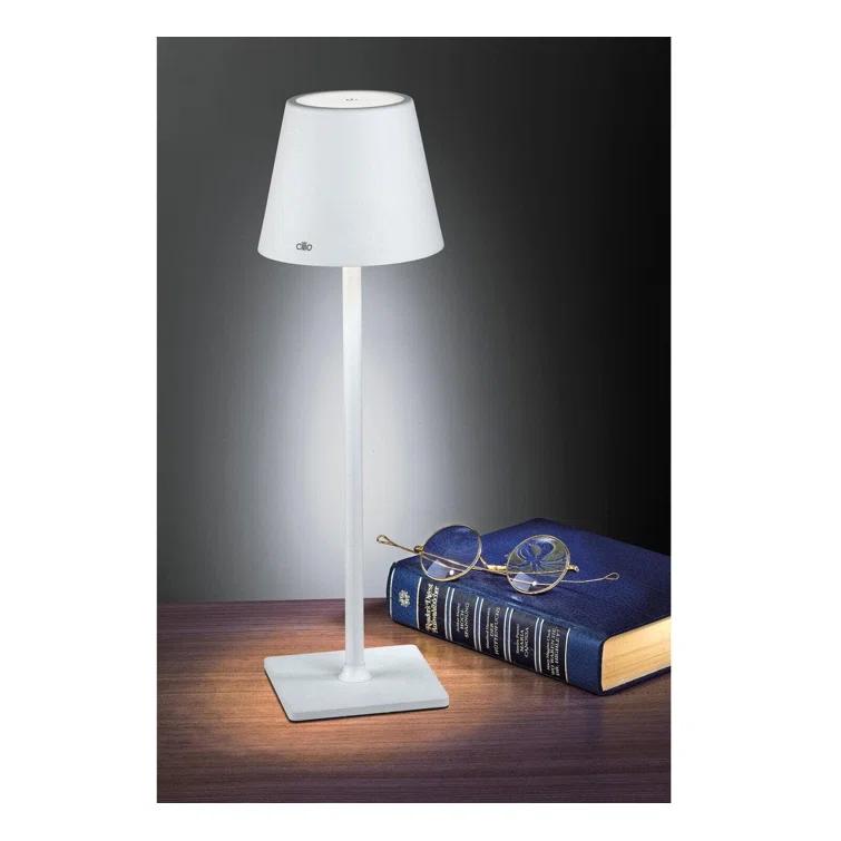 CILIO "Sole" LED Table Lamp, white, 13.75" x 4.25" dia.