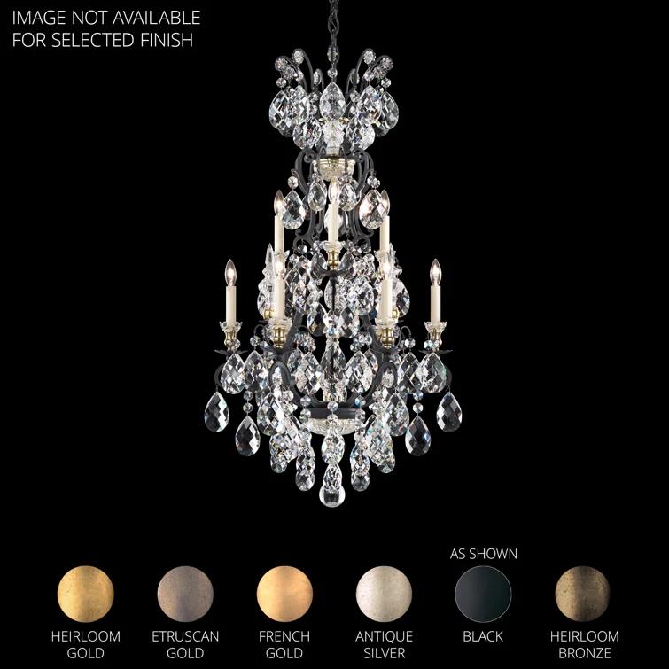 Renaissance 9 - Light Glass Classic / Traditional Chandelier