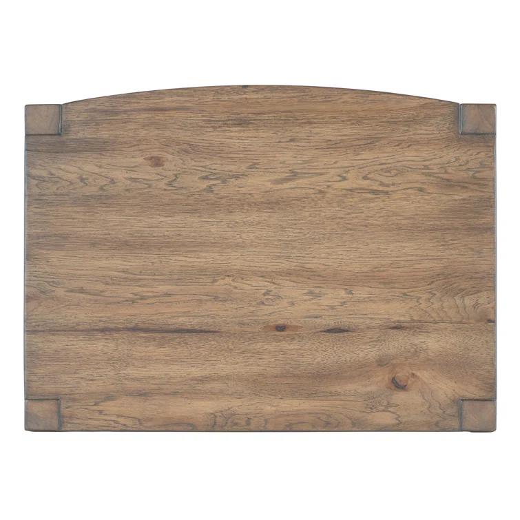 Beige Solid Wood Transitional 2-Drawer Nightstand