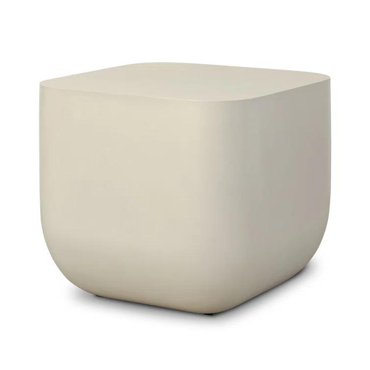 Gray Concrete Square End Table