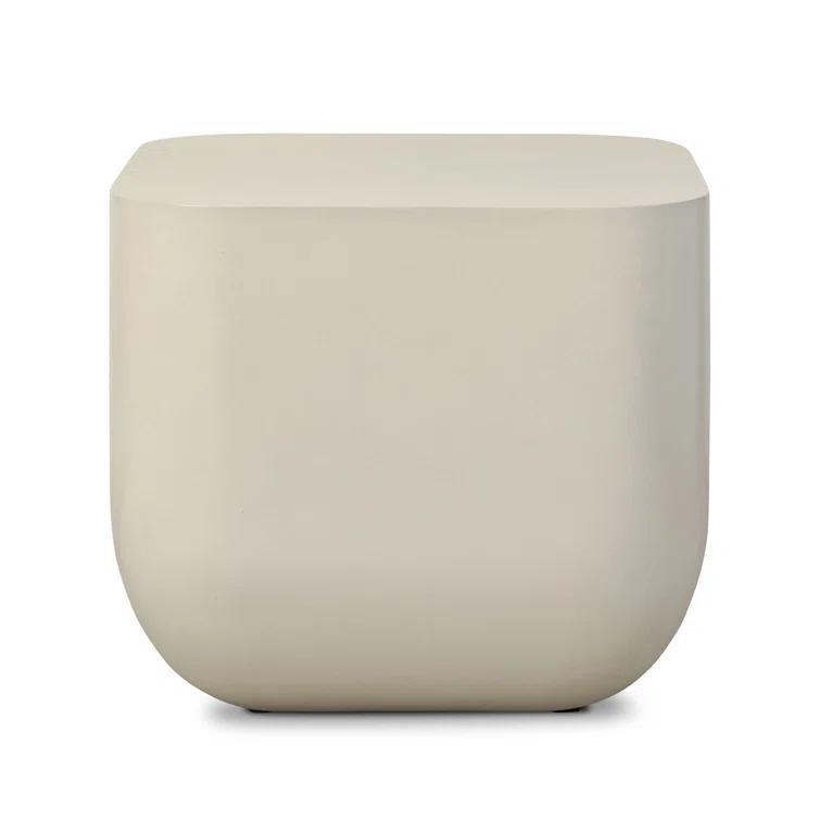 Gray Concrete Square End Table