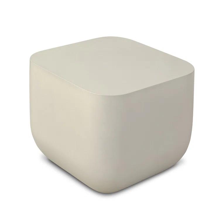 Gray Concrete Square End Table