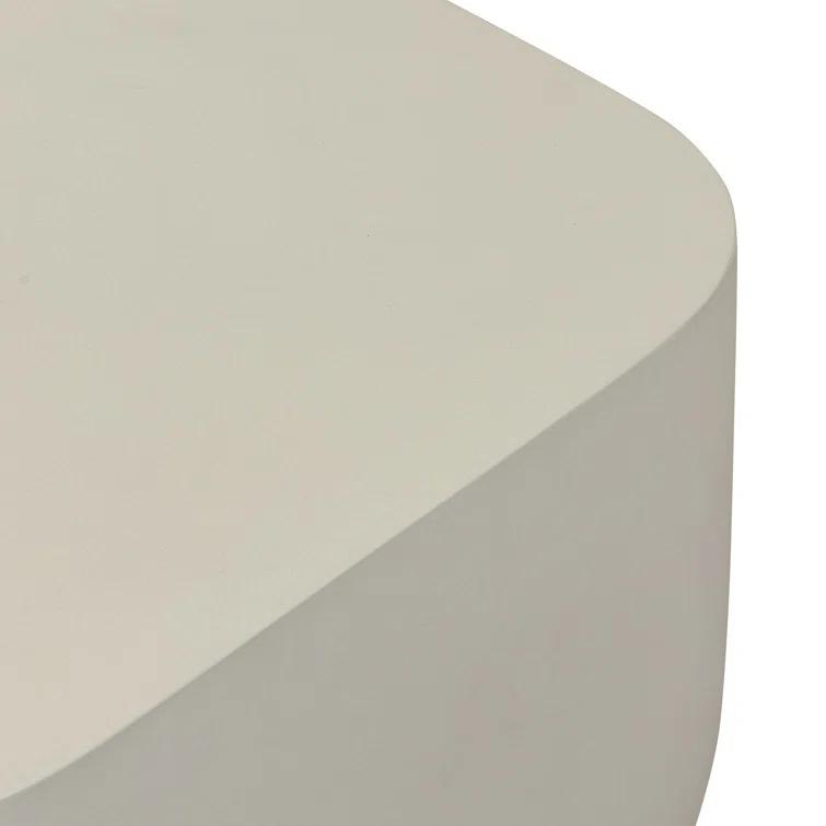 Gray Concrete Square End Table