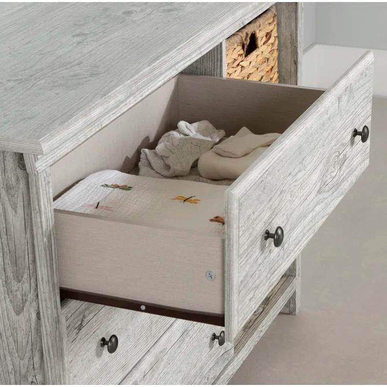 Cotton Candy 3-Drawer Dresser with Storage Baskets