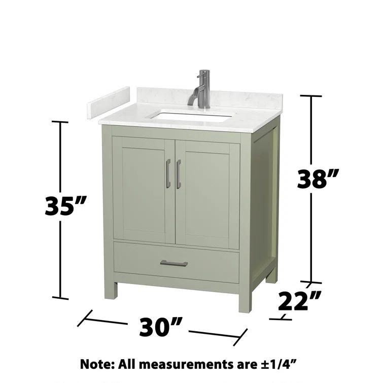 Wyndham Collection Wcs141430s-Vca-Med Sheffield 30" Free Standing Single Basin Vanity Set