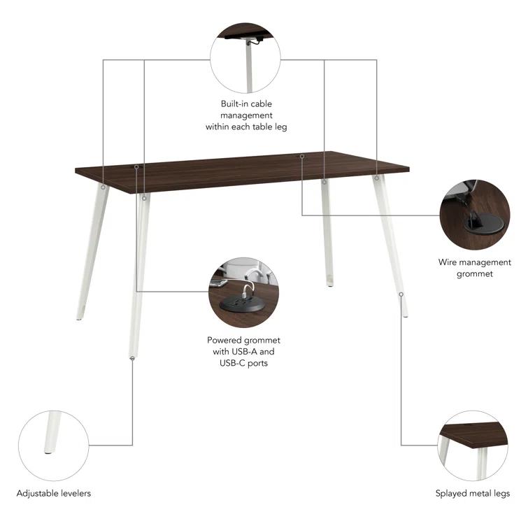 Bush Business Furniture Vista Computer Desk With Splayed Metal Legs