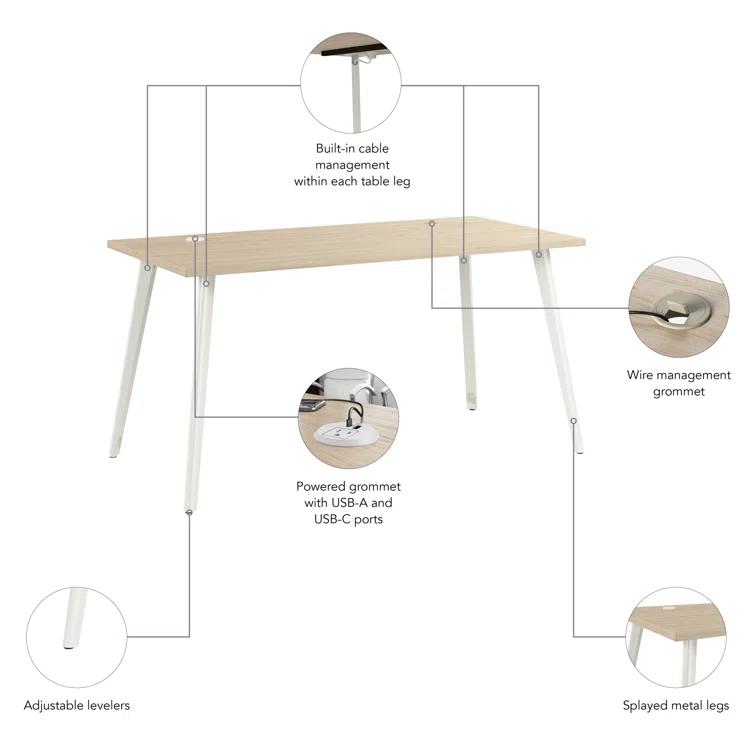 Bush Business Furniture Bush Business Furniture Vista Computer Desk With Splayed Metal Legs