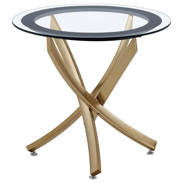 Brooke Glass Top End Table