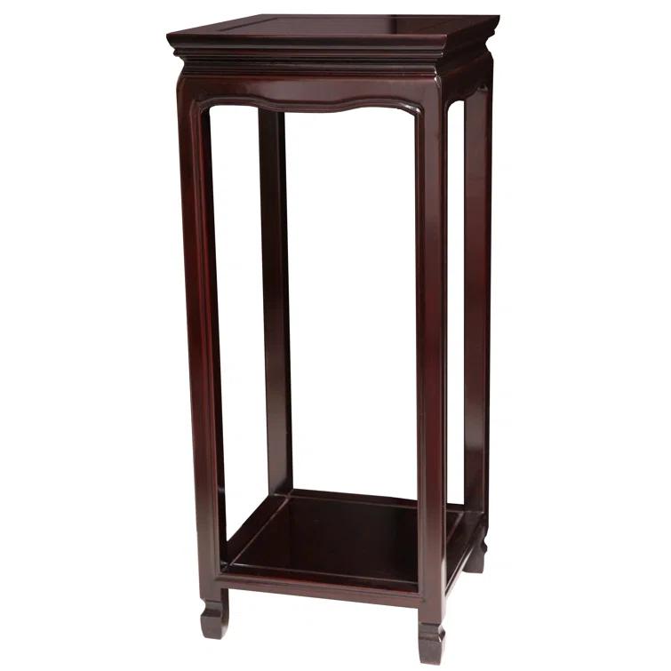 Oriental Furniture 28" Rosewood Oriental Square Stand, base