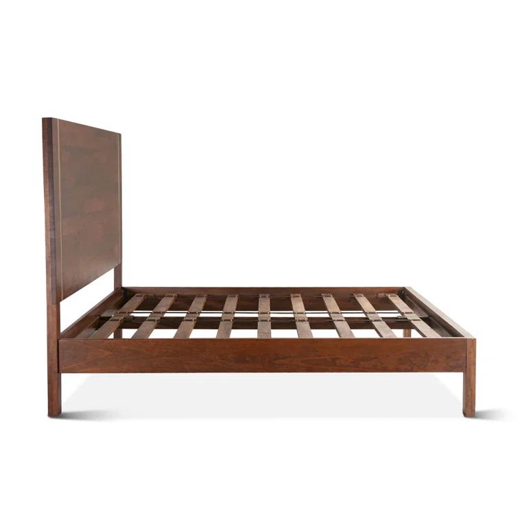 King Size Brown Mango Wood Platform Bed Frame