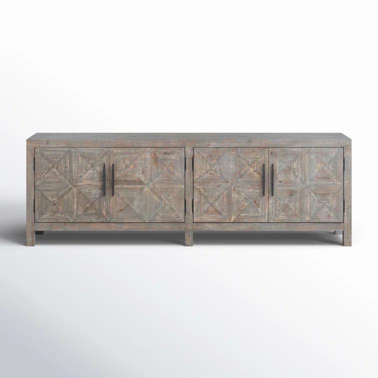 103.5'' Timeworn Gray Reclaimed Pine Wood Sideboard