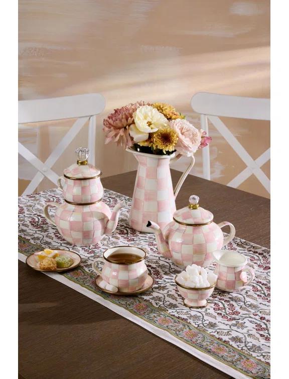 MacKenzie-Childs Rosy Check Medium Practical Pitcher