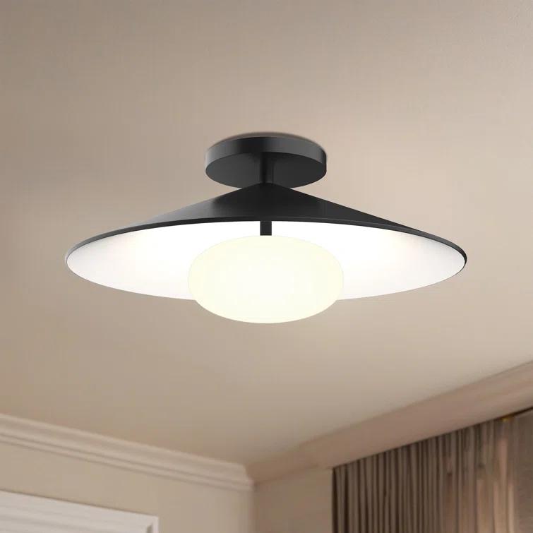 Cruz Glass LED Semi Flush Mount