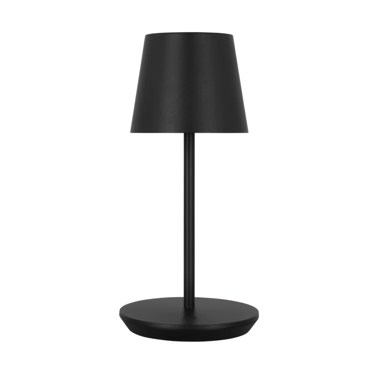 Black Rechargeable LED Outdoor Table Lamp with 3-Way Switch
