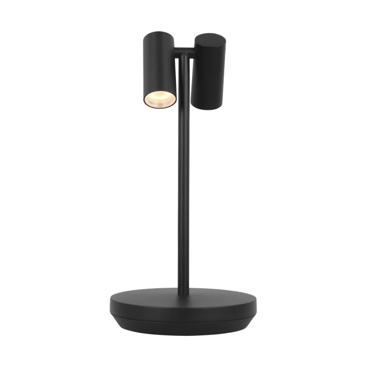Black Adjustable Cordless Outdoor LED Table Lamp
