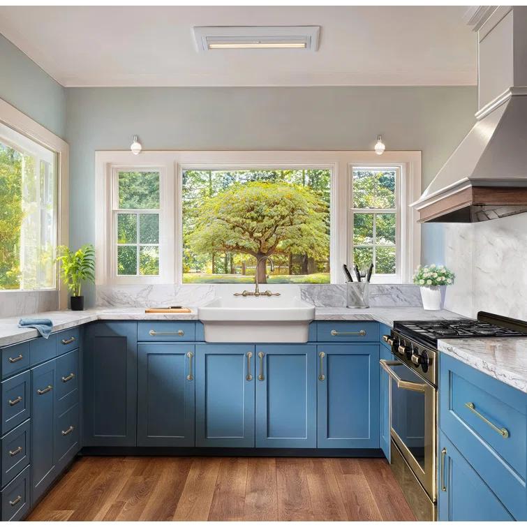 Whitehaus Collection 30" Front Apron Fireclay Kitchen Sink with High Back Splash & Faucet Drilling
