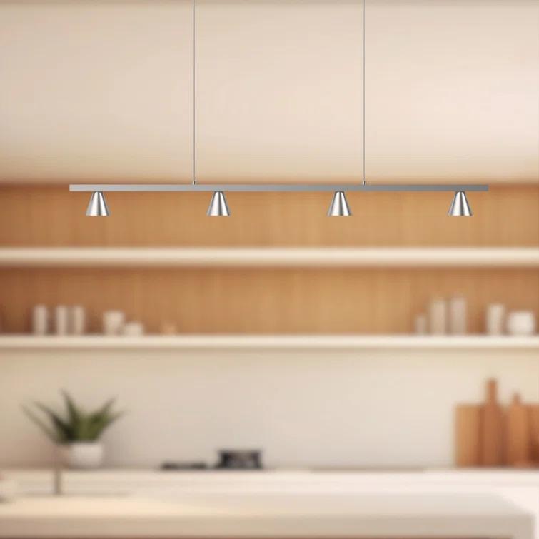 Dune Series Brushed Nickel Linear LED Pendant Light