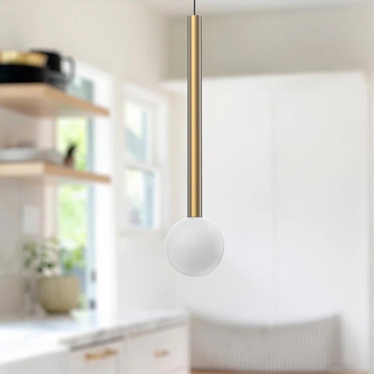 Elixir Single Light Glass Dimmable LED Pendant