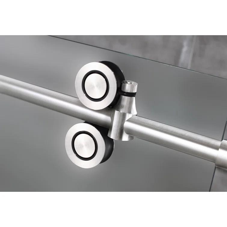 Langham 75" H Hinged Frameless Shower Door