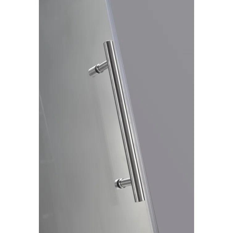 Langham 75" H Hinged Frameless Shower Door