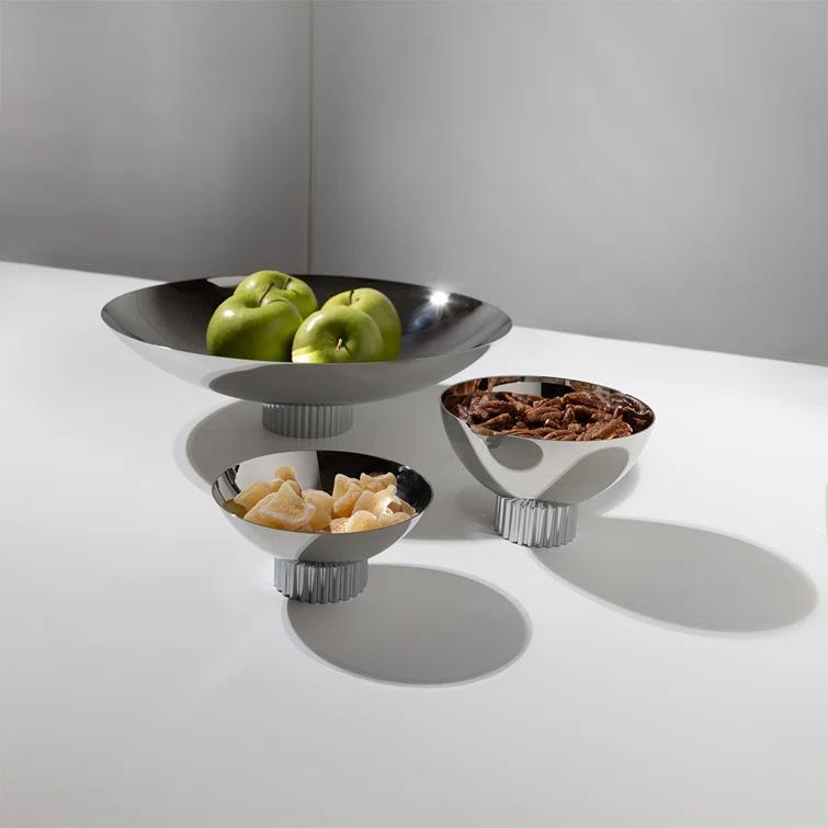 ANNA New York ANNA New York Striations Stainless Steel Fruit Bowl