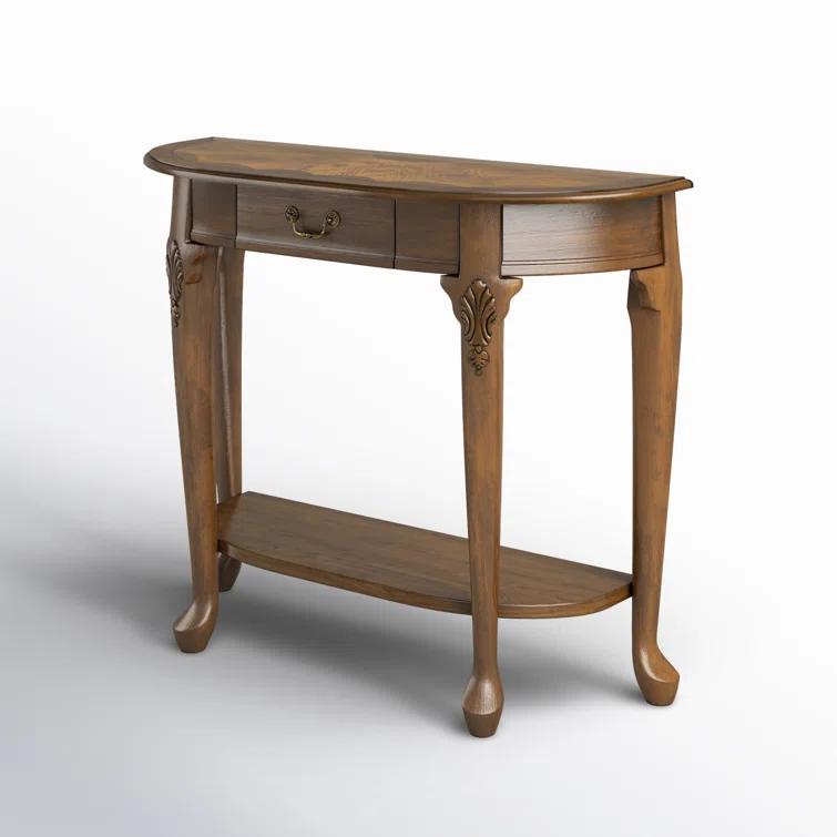 Butler Specialty Demilune Console Table In Vintage Oak