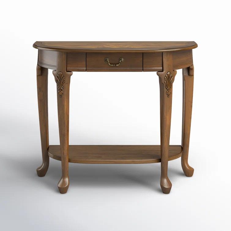 Butler Specialty Demilune Console Table In Vintage Oak