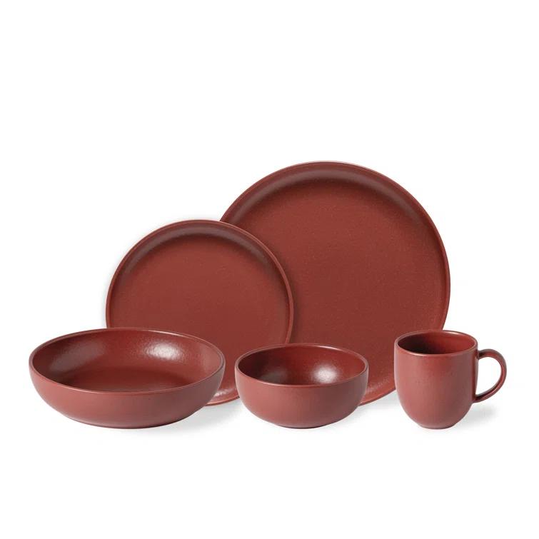 Pacifica Stoneware Dinnerware by Casafina - Cayenne / 5-Piece Set