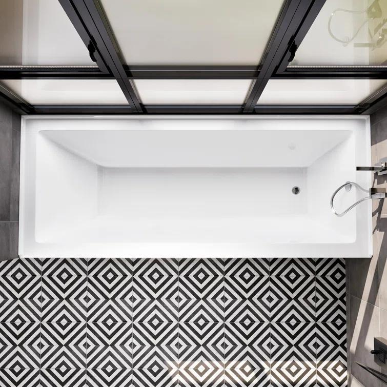 Nova 60'' x 32'' Alcove / Tile In Soaking Acrylic Bathtub