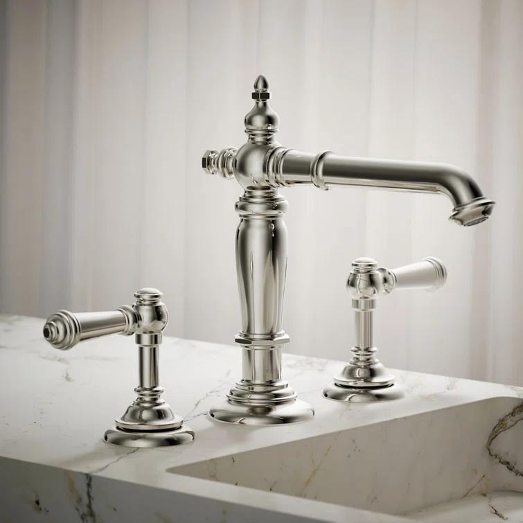 Artifacts® Widespread Bathroom Faucet with Drain Assembly