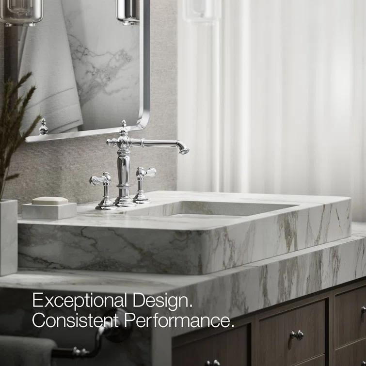 Artifacts® Widespread Bathroom Faucet with Drain Assembly