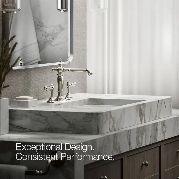 Artifacts® Widespread Bathroom Faucet with Drain Assembly