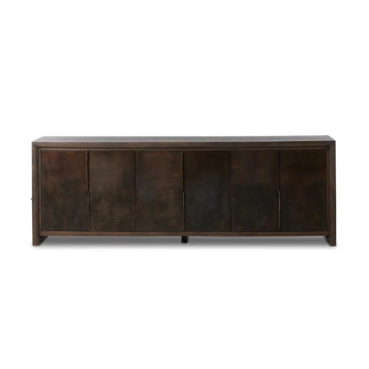 Arlington Espresso Oak and Iron 96" Sideboard