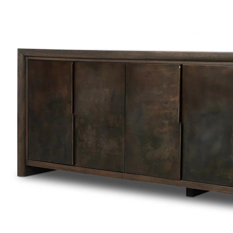 Arlington Espresso Oak and Iron 96" Sideboard