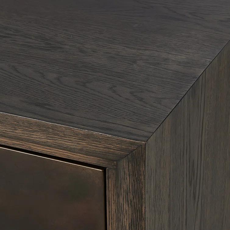 Arlington Espresso Oak and Iron 96" Sideboard