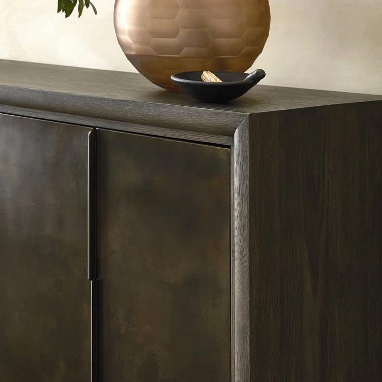 Arlington Espresso Oak and Iron 96" Sideboard