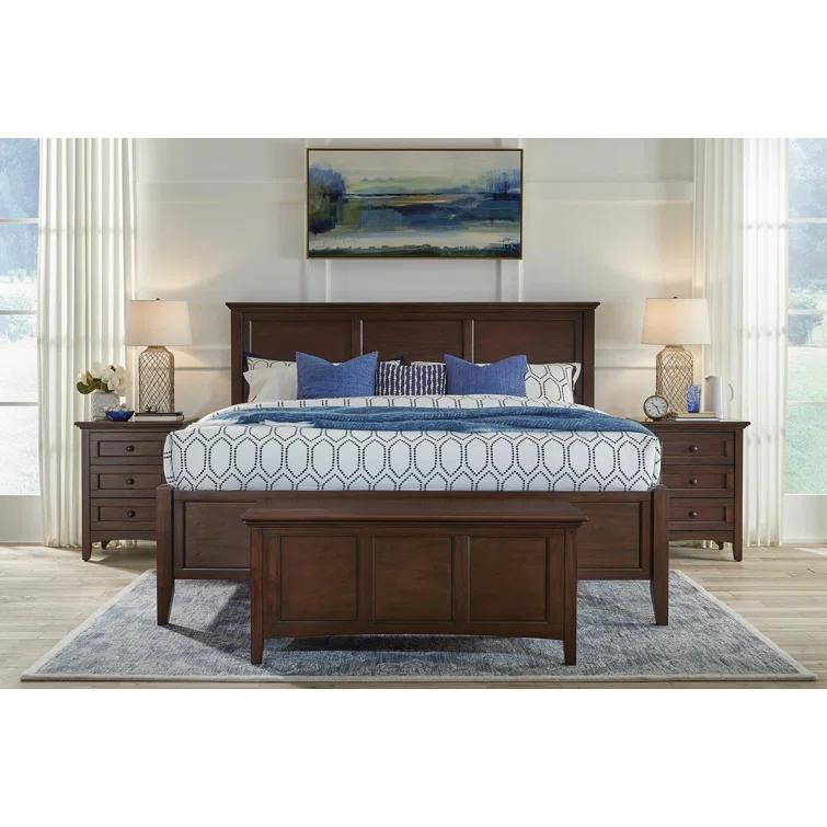 Solid Wood Platform Storage Bed